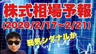 【日経平均 相場展望 2020/2/17週号】日本株は弱気相場になりつつあるので、調整局面入りか。下げ止まってから買い場を探るべし