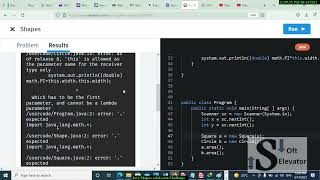 Java Classes Shapes SoloLearn Problem project or Challenge