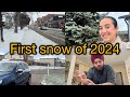 First “ SNOW” of 2024 | we were not ready for this now | Daily vlogs with Gursahib and Jasmine