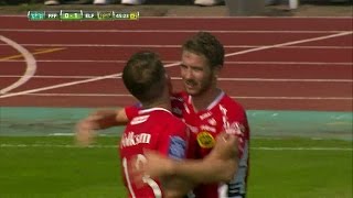 MÅL: Marcus Rohden får till slut hål på Falkenberg - skjuter in 1-0 - TV4 Sport