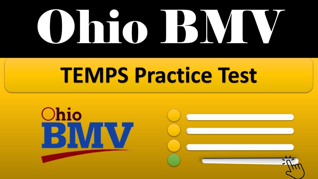 Ohio TEMPS Practice Test 2023 OH BMV Permit Practice Exam - YouTube