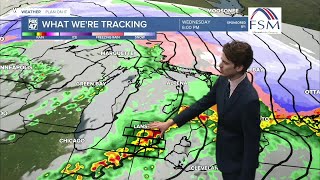 Clouds Increase Through the Day with a Busy Wednesday Expected with More Potential Severe Weather