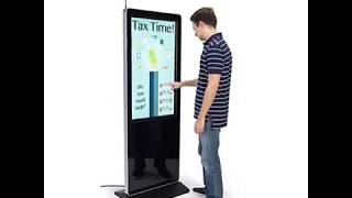 43” Digital Poster Kiosk Touch Screen \u0026 Built-In Media Player - Black