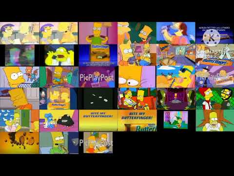 All The Simpsons Butterfinger Commercial's At The Same Time - YouTube