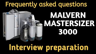 Interview questions on Malvern mastersizer 3000 |Particle size analyzer |PSD analyzer| English Excel