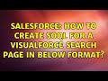 Salesforce: How to Create SOQL for a visualforce Search Page in below format? (2 Solutions!!)