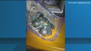 Two men arrested after stockpile of homemade explosive devices found in Floyd County home, facility