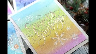 Distress Crayon Watercolor Backgrounds | AmyR 2017 Christmas Card Series #5