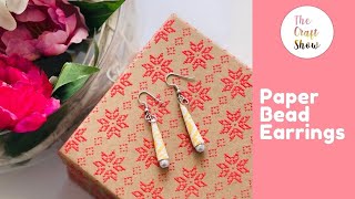 How to Make Bead Earrings with Paper At Home || Paper Bead Earrings