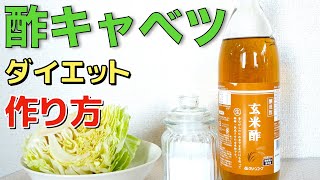 【痩せる酢キャベツの作り方】超簡単！5分でできる！世界一受けたい授業で話題の酢キャベツダイエットレシピを「実演＆解説」します【食べてやせる】