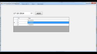 C# Datetimepicker to Datagridview and datagridview to datetimepicker