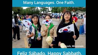 Feliz Sábado en varios idiomas - Iglesia Adventista
