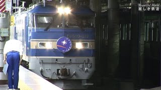 深々お辞儀！　上り 寝台特急カシオペア　上野駅　到着　青釜　EF510512号機　2015年　HDV 262