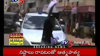 TV5 - T activists Attack on Minister Damodar rajanarasimha Convoy