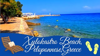 🐟Xylokastro Beach🏖️☀️⛵,Peloponnese:🌞🎨Where Sunsets🌇Paint the Horizon and Waves Whisper Tales!🌅🌊