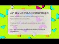 can you get fmla for depression psychological clarity