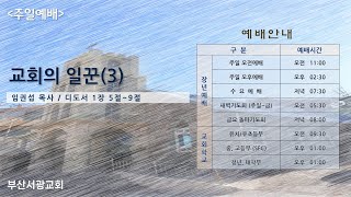 [부산서광교회] 241208(주일예배) - 교회의 일꾼(3)