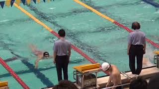 2019 春四大　男子100Br 4レーン福島徳史　5レーン角沖彰大