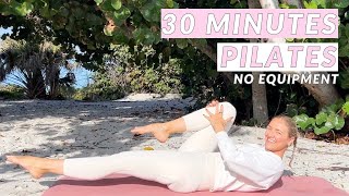 30 Min Full Body Pilates - At Home Pilates, No Equipment, Classical Pilates Pilates Challenge Day 1!