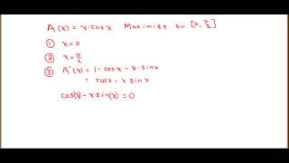 Optimization Application: Inscribed Rectangle