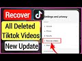 How to Recover My Deleted TikTok Videos (New Update 2023) | How to recover deleted Tiktok videos