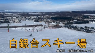 【白銀台スキー場】🏂カービング初心者が追い撮りしてもらう