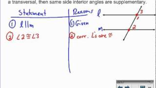 Same-Side Interior Angles - Proof