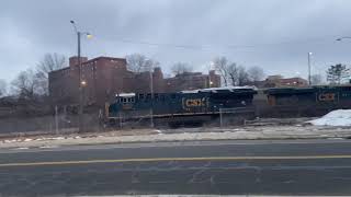 CSX 3409 leading a fast train