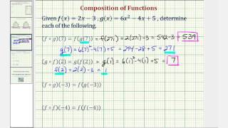 Ex 1: Find Composite Function Values