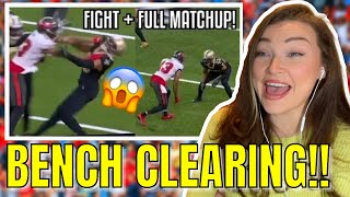 New Zealand Girl Reacts to Mike Evans vs. Marshon Lattimore HUGE FIGHT (Full Sequence)