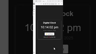 Digital Clock with Dark Mode | HTML CSS JavaScript Project for Beginners