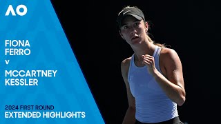 Fiona Ferro v McCartney Kessler Extended Highlights | Australian Open 2024 First Round