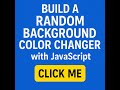Build a Random Background Color Changer with JavaScript | Beginner Project.