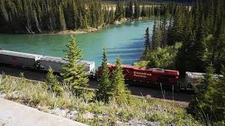 हिमालको फेदबाट जाँदै गरेको रेल । Railway line from the base of Rocky Mountain