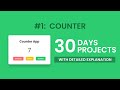 Day 1: Build a Counter App| 30 Days 30 Javascript Projects (With My First Voiceover!)