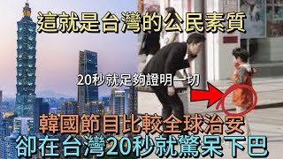 韓國節目比較全球治安，卻在台灣20秒內驚掉下巴的理由