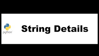 Python Bangla Tutorials 36 : String Details