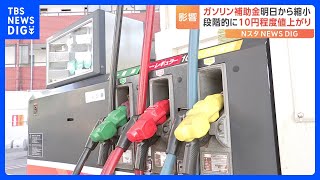 レギュラーガソリンの全国平均小売価格、175円80銭　今後10円程度値上がりへ｜TBS NEWS DIG