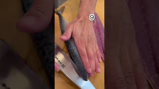 How to cut fish?-Japanese mackerel- #sushi #sushilovers #sushienya