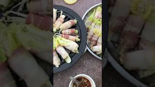 អាំងសាច់ជ្រូកបីជាន់រុំបន្លែ