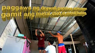 Paggawa ng drywall partition at kisame gamit ang hardiflex metal stud at metal furring