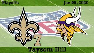 Taysom Hill 2020-01-05 Playoffs vs Vikings