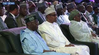 WATCH: Moment President Tinubu Arrives At Ex-President Buhari's Book Presentation