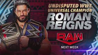 WWE RAW July 25, 2022 Roman Reigns Makes An Appearance Official Card