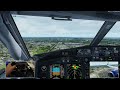 p3d v5.2 amazing approach into tampa airport ktpa pmdg 737 800ngxu honeycomb yoke view