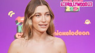 Hailey Bieber Is So Happy To Be With Her Husband Justin At The 2021 Nickelodeon Kids Choice Awards