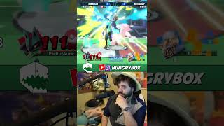 HE WAS AT ONLY 55%!?!? #smashbros #hungrybox