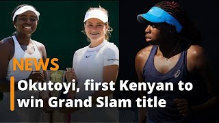 Angela Okutoyi and her Dutch partner Rose Marie Nijkamp crowned Wimbledon champion