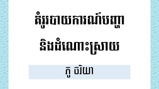 គំរូរបាយការណ៍បញ្ហា និងដំណោះស្រាយ