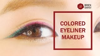 【BrenLui大佬B】Colored Eyeliner Makeup (Christmas 2014)